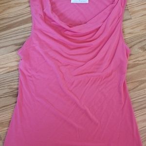 Papillion blanc pink scoop neck tank